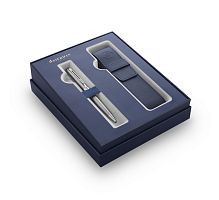 Набор подарочный Waterman Hemisphere GIFT 20 - Stainless Steel CT, ручка перьевая, M