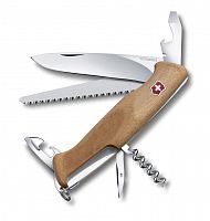 Нож Victorinox RangerWood 55, 130 мм, 10 функций, дерево, 0.9561.63