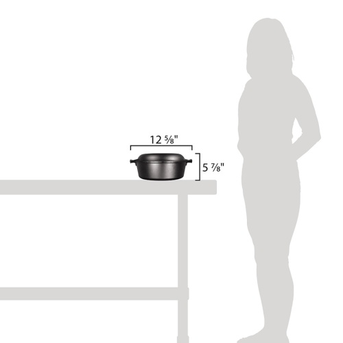 Жаровня-сковорода чугунная, D26 см, 4,7 л фото 7