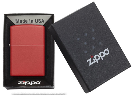 Зажигалка Zippo Red Matte № 233 фото 3