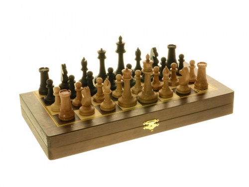 Шахматы складные бук, 50 мм с фигурами (Э) фото 2