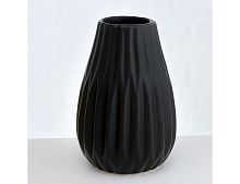Керамическая ваза ТОРРЭ черная, 13 см, Boltze