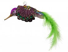 Ёлочная игрушка "Леди колибри", стекло, фиолетовая, 9.5 см, Kaemingk