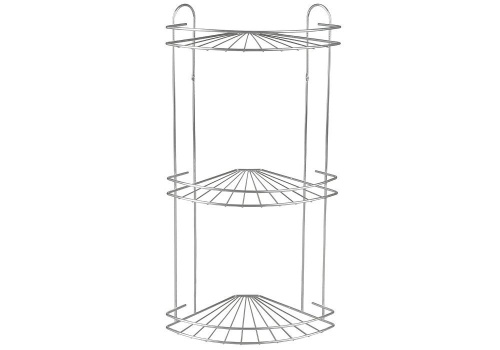RUS-385018-3 Zn Полка для ванной 3-ярусная угловая, Rosenberg фото 2