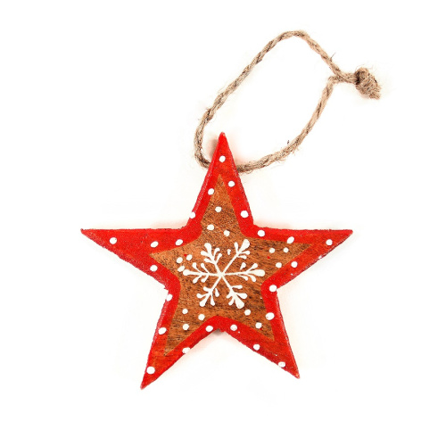 Украшения подвесные Stars/Trees/Hearts, деревянные, в подарочной коробке фото 3