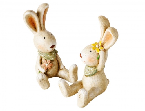 Пасхальные фигурки "Кролики джулли и джулс", терракота, 18 см (2 шт.), Boltze фото 4