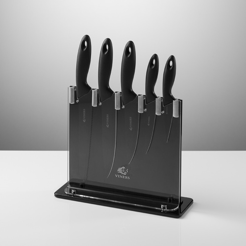 Набор из 6 ножей и подсавки Silhouette чёрный фото 4