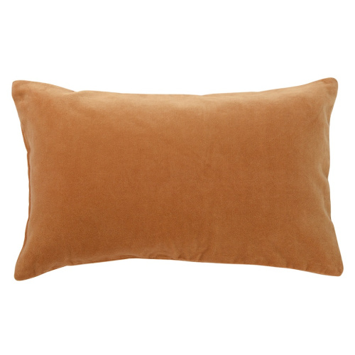 Чехол на подушку из хлопкового бархата коричневого цвета из коллекции essential