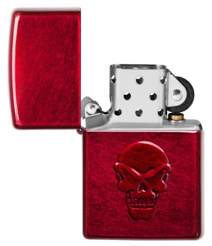 Зажигалка Zippo Doom с покрытием Candy Apple Red, латунь/сталь, красная, глянцевая, 36x12x56 мм фото 2