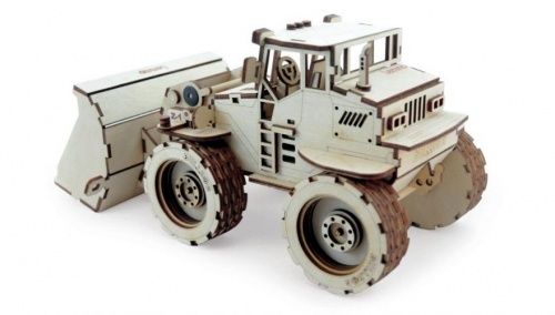 Конструктор 3D деревянный подвижный Lemmo Трактор Бульдог фото 2