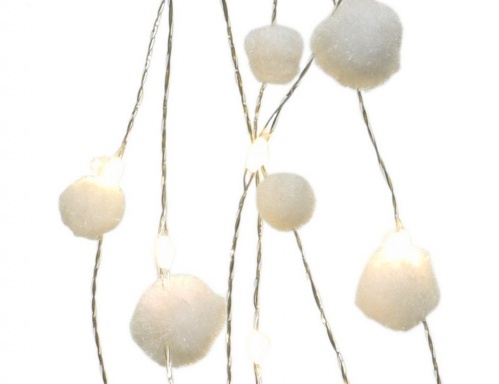 Электрогирлянда-гроздь "Светящийся снегопад", 48 тёплых белых mini LED-огней, 8х75 см, таймер, батарейки, Kaemingk фото 3