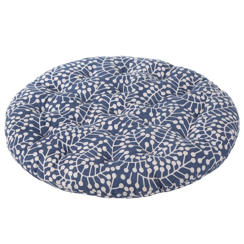 Подушка на стул круглая темно-синего цвета с принтом Спелая Смородина из коллекции scandinavian touch, 40 см фото 6