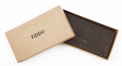 Кожаный тройной кисет для табака Zippo, коричневый фото 4