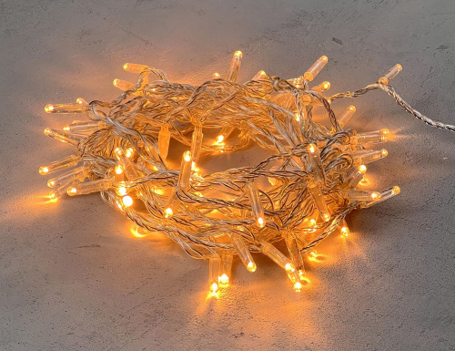 Гирлянды на дерево Клип Лайт Quality Light Cap 60 м, 600 экстра теплых белых LED ламп, прозрачный ПВХ, IP65, BEAUTY LED фото 2