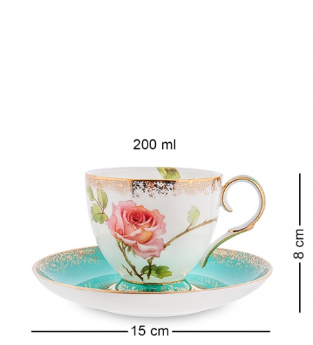 JK- 67 Чайный набор на 6 перс. "Роза" (Milano Rose Pavone) фото 2