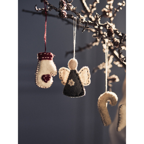 Набор елочных украшений из фетра felts mood из коллекции new year essential фото 2