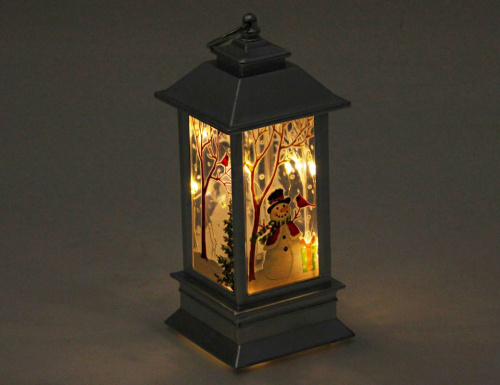 Светящаяся ёлочная игрушка "Фонарик-новогодик", пластик, 5 LED-огней, 14.5 см, батарейки, Peha Magic фото 2