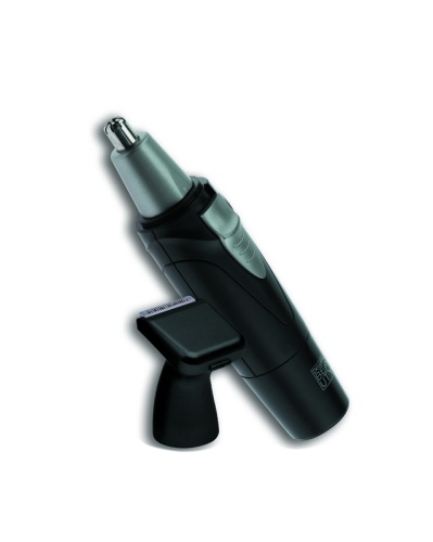 Триммер для носа и ушей Dewal Beauty Bullet, 2 ножевых блока (от 1 батарейки АА), черный фото 2