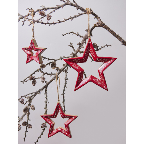 Набор елочных украшений bright stars из коллекции new year essential, 3 шт. фото 2