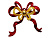 Акриловая ёлочная игрушка БАНТ-ЖЕЛАНИЕ, бордовый с золотым, 12.5 см, Forest Market