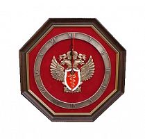 Часы в пластиковой раме Эмблема Федеральной службы РФ по контролю за оборотом наркотиков, ЧП-06