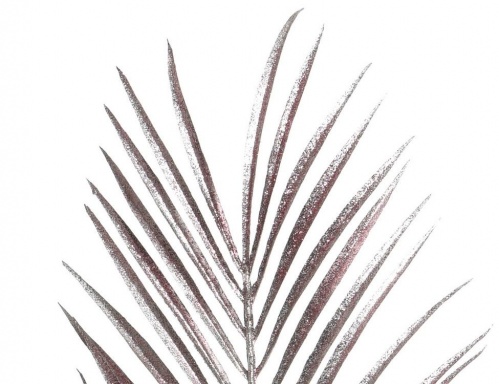 Декоративная ветка "Мерцающий папоротник" (три листа), нежно-розовая, 4x34x93 см, Kaemingk фото 2