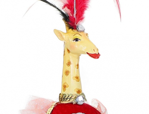 Ёлочная игрушка "Жирафа кокетка", полистоун, полиэстер, 18х15 см, Edelman, Noel (Katherine's style) фото 2