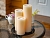 Набор свечей-подсвечников под чайные свечи ТРИАДА, кремовые, 25 см, Омский Свечной
