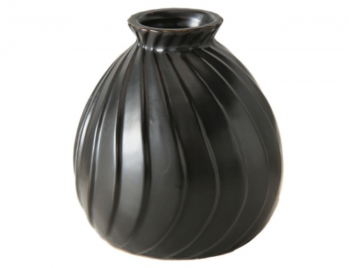 Керамическая ваза "Залина", чёрная, Boltze