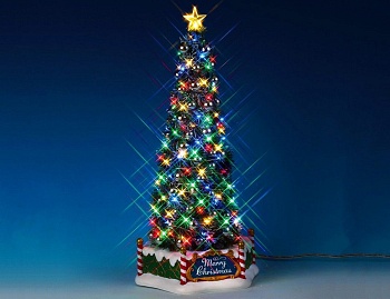 Световая фигура 'Рождественская ёлка', свет, динамика, звук, 33.7 см, батарейки, LEMAX