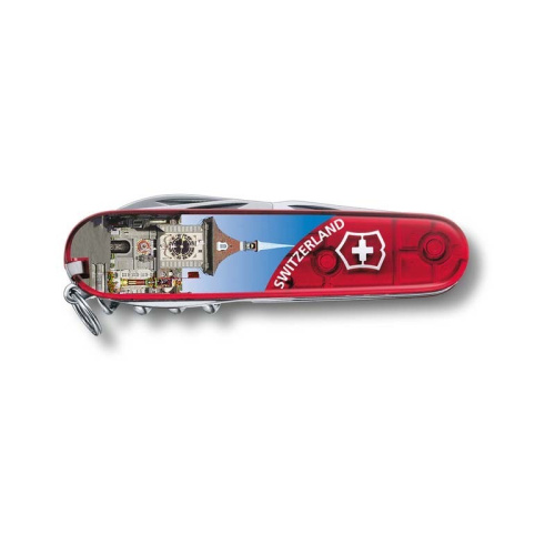 Нож Victorinox Climber Bern, 91 мм, 14 функций, полупрозрачный красный (подар. упак.) фото 2