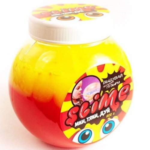 Лизун Slime «Mega Mix», желтый клубничный