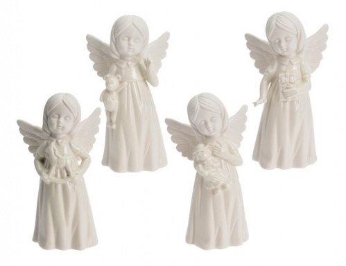 Статуэтка "Малышка-ангел", фарфор, белая, 16 см, разные модели, Koopman International