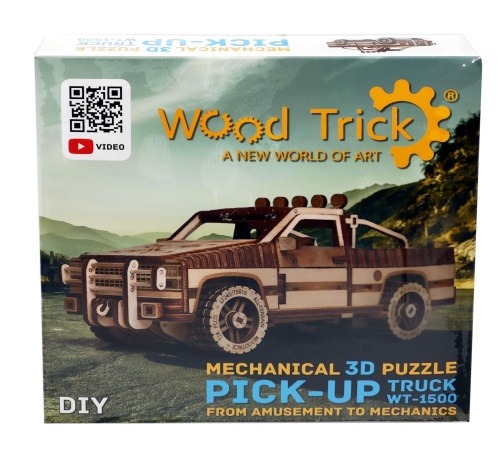 Механический 3D-пазл из дерева Wood Trick Пикап WT-1500 фото 9