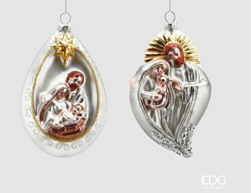 Ёлочная игрушка СЕРДЦЕ РОЖДЕСТВА, стекло, 14 см, EDG фото 2