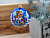 Стеклянный ёлочный шар ЗОДИАК: КОТ МАРКИЗ, синий, 85 мм, Елочка