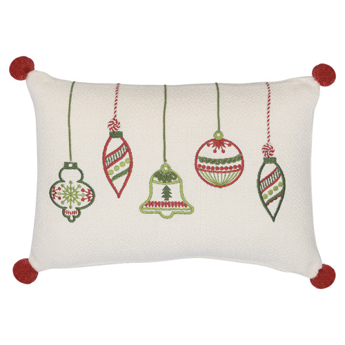 Подушка декоративная с вышивкой christmas decorations из коллекции new year essential, 30х45 см