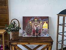 Светящееся панно "Дверь в рождество", 9 тёплых белых LED-огней, 38х48 см, батарейки, Kaemingk