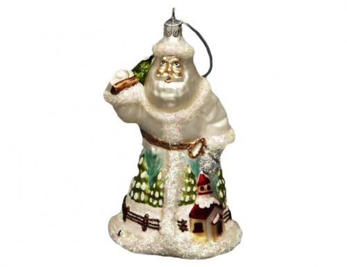 Ёлочная игрушка "Дед мороз с ёлкой", стекло, 13 см, Holiday Classics фото 2
