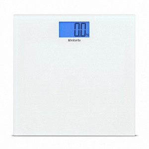 Весы для ванной комнаты Sistema из нержавеющей стали, белого цвета