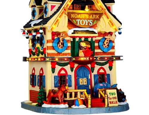 Магазин игрушек 'Ноев ковчег', керамика, подсветка, 28х15х17 см, LEMAX фото 5