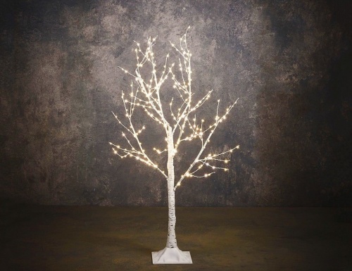 Светящееся дерево "Берёзка", 300 тёплых белых микро LED-огней, 120 см, таймер, уличное, Edelman, Luca фото 2