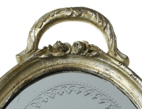 Поднос "Зеркальное великолепие", полистоун, серебряный, 35.5x19.7x3 см, Kaemingk фото 2