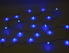 Электрогирлянда "Цветные шарики", 20 LED-огней, 190 см, прозрачный провод, батарейки, Koopman International