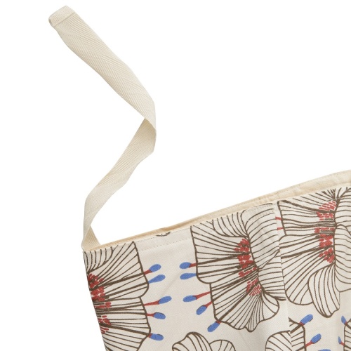Пляжная сумка из хлопка молочного цвета с принтом Цветы из коллекции prairie фото 4