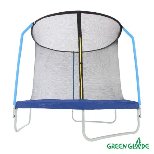 Батут уличный Green Glade с сеткой 8-футовый 3 ножки 3 стойки фото 8