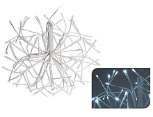 Украшение "Шар из веточек" белый, холодные белые LED-огни, провод прозрачный, уличный, Koopman International