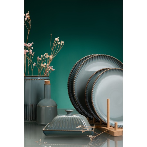 Набор из двух тарелок темно-серого цвета из коллекции kitchen spirit фото 2
