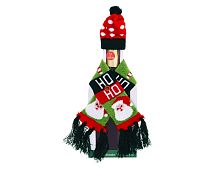 Новогоднее украшение для бутылки 'НЕ ПРОСТУДИСЬ!' (с Сантой), трикотаж, Koopman International