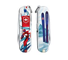 Нож-брелок Victorinox Classic LE 2020, 58 мм, 7 функций, "Ski Race"